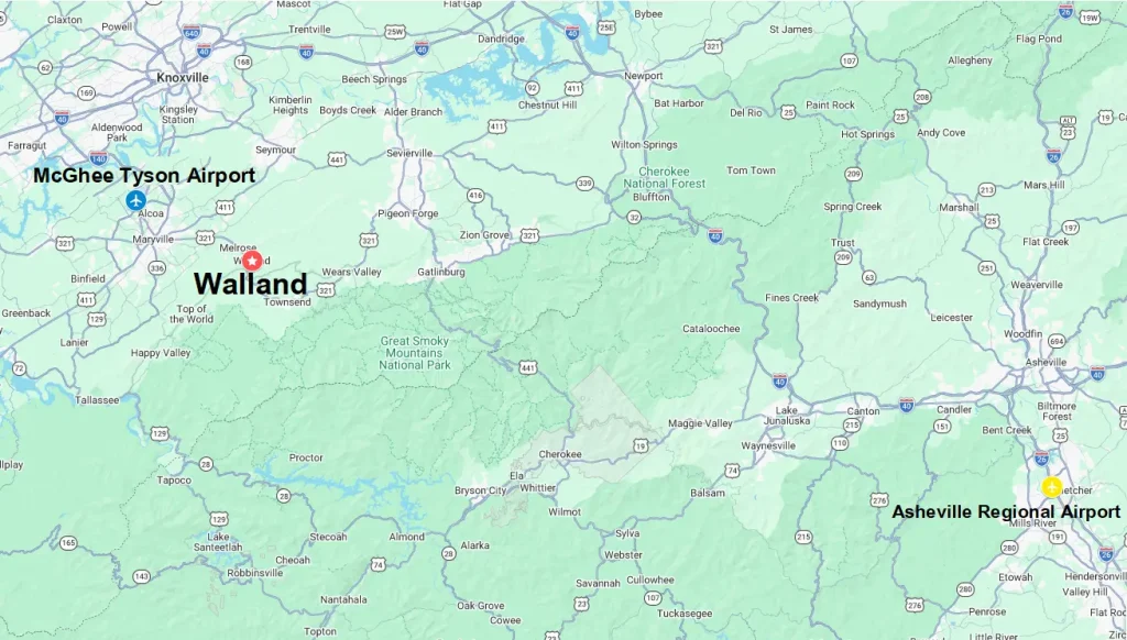 Closest Airport to Walland Tennessee