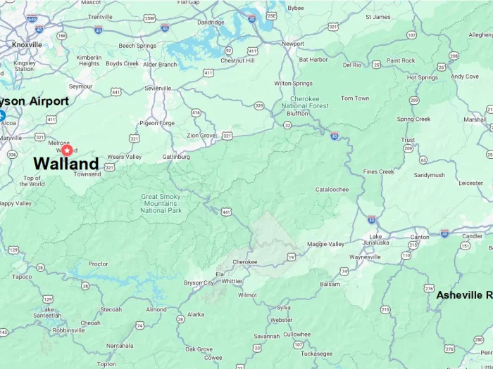 Closest Airport to Walland, Tennessee