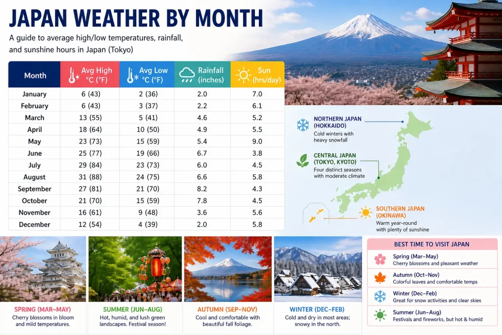 Japan Weather by Month